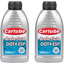 Carlube Brake Fluid DOT 4 ESP, 500 ml (Pack of 2)