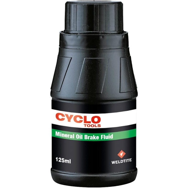 Cyclo Tools Mineral Oil Brake Fluid, Black, 0.125 Litres