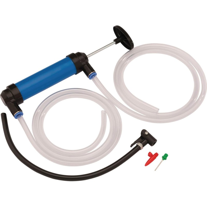 Draper Dual Purpose Air and Fluid Transfer Pump | Syphon Fuel Transfer Hand Pump | Oil Extractor Pump Syringe | 01082