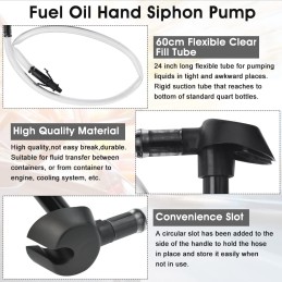 SNAGAROG Fuel Oil Hand Siphon Pump Brake Fluid Pump Car Manual Hand Gas Oil Liquid Syphon Oil Change Syringe Brake Fluid