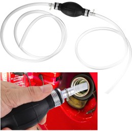 AoyfuwellWater Liquid Transfer Pump, 2m, 8mm Portable Manual Car Fuel Hand Siphon Pump for Transfer Gasoline Gas Oil Fuel Petrol