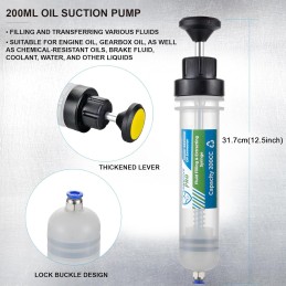 SMOTIVEPRO 500ml Ölabsaugpumpe mit Füllstandanzeige, Handpumpe Geeignet für Motor-, Getriebe-, Hinterachsöl und Kühlflüssigkeit