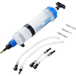 SMOTIVEPRO Oil Suction gun, Automotive Brake Fluid Syringe with Fluid Transfer Hose Pump Capacity 200cc Gearbox Oil Transfer