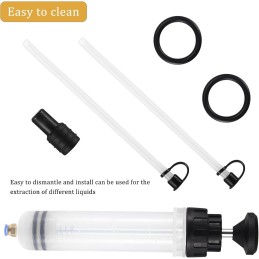 XxinXrongOil Suction Syringe, 200cc Oil Fluid Extractor, Fuel Oil Transfer Syringe, Manual Fluid Extractor Pump, Oil Change