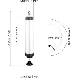 QWORK® 200ML / 0.21Qt. / 7OZ Öl Saugnapf Spritze,Kfz-Bremsflüssigkeit Ölwechsel, Getriebeöl und Bremsflüssigkeitsextraktor