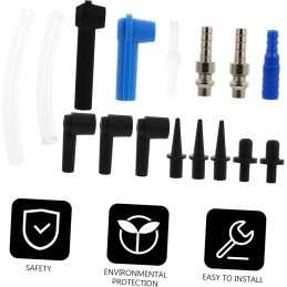 Wakauto 32 Pieces Brake Fluid Connector Bleed Connector Clutch Oil Pump Oil Bleed Connector Pump Car Kit Plastic Auto Deflation