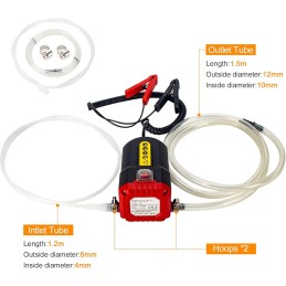 YaoFaFa 12V 60W Dieselpumpe Ölpumpe Kraftstofftransferpumpe Elektrisch Ölabsaugpumpe Mit Schläuchen