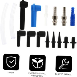 Wakauto 48 Pieces Brake Fluid Connector Bleed Connector Pump Oil Bleed Connector Clutch Oil Drain Kit Plastic Oil Pump