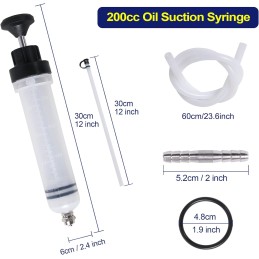 LEMOTO Oil Suction Syringe,Oil Change Syringe Brake Fluid Extractor Pump, Automotive Oil Syringe with Hose, Brake Fluid Pump –