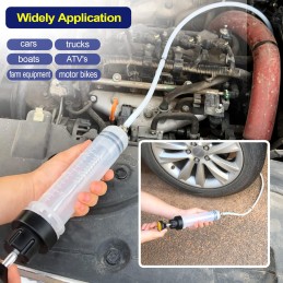 LEMOTO Oil Suction Syringe,Oil Change Syringe Brake Fluid Extractor Pump, Automotive Oil Syringe with Hose, Brake Fluid Pump –