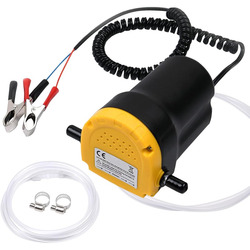 flintronic 12V/80W Oil Change Pump Extractor with Tubes, Oil/Diesel Fluid Extractor Pump, Oil Suction Pump, Changing Engine Oil