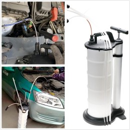 BOOMSTART 9L Manual Vacuum Oil Pump Fluid Extractor Suction Pump Oil Petrol Fuel Transfer Pump with 4 Tubes for Cars Motorbikes