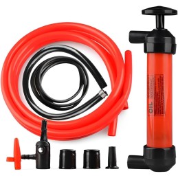 CGEAMDY 200CC Fluid Extractor, Oil Extraction & Fill Pump, Manual Suction Vacuum Oil Syringe, Car Fuel Transfer with Hose,