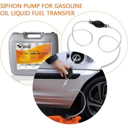 Locisne Wasser Flüssigkeits Förderpumpe,tragbare Auto-Kraftstoff-Förderpumpe Manuelle Hand-Siphon-Pumpe für Gas Benzin Benzinöl