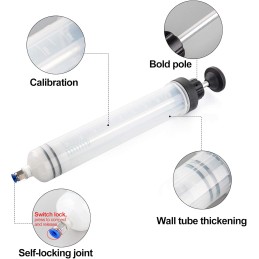 LEMOTO Ölabsaugspritze 500ml Ölspritze |Ölabsaugpistole,Handpumpe,Flüssigkeitsabsauger und Füllpumpe,Geeignet für