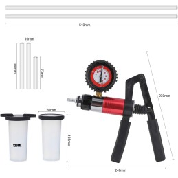 WiMas Handheld Bremsentlüftungssatz, Vakuumpumpe Bremsenentlüfter, Auto Vakuumtester mit Adapter für Kraftfahrzeuge, LKW und