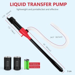 flintronic Elektrische Wasserpumpe, Hand Wasserpumpe für Verschiedene Flüssigkeiten, Pumpe Batteriepumpe, Umfüllpumpe von Diesel