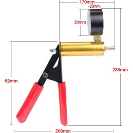 WiMas vakuumpumpe Vakuumtester Bremsentlüftungssatz mit Vakuummeter, Adapter für Kraftfahrzeuge, LKW und Motorräder
