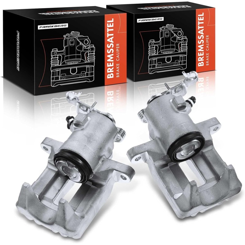 Frankberg 2x Brake Caliper Rear Left Right Compatible with A3 2003-2013 Altea 2004-2019 Leon 2005-2012 Octavia II 2004-2013 Golf