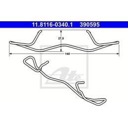ATE 11.8116-0340.1 Feder, Bremssattel