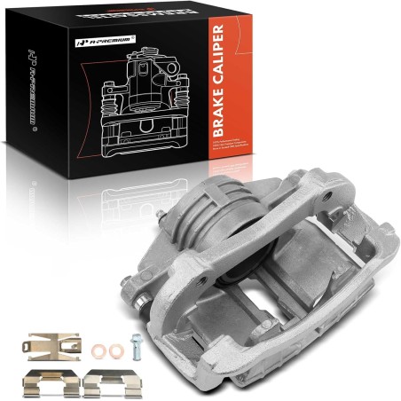 A-Premium Disc Brake Caliper Assembly with Bracket Compatible with Select Chevrolet, Oldsmobile & Pontiac Models - Classic,