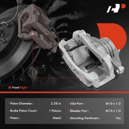 A-Premium Disc Brake Caliper Assembly with Bracket Compatible with Select Chevrolet, Oldsmobile & Pontiac Models - Classic,