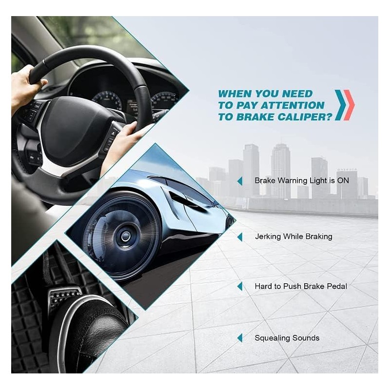 IRONTEK Rear Right Side Brake Caliper 18B5080 Fit Chrysler Town and Country 08-12, 08-12 Dodge Grand Caravan, 08-12 VW Routan,