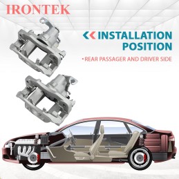 IRONTEK Rear Right Side Brake Caliper 18B5080 Fit Chrysler Town and Country 08-12, 08-12 Dodge Grand Caravan, 08-12 VW Routan,