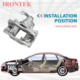IRONTEK Rear Right Side Brake Caliper 18B5080 Fit Chrysler Town and Country 08-12, 08-12 Dodge Grand Caravan, 08-12 VW Routan,