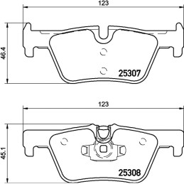 HELLA PAGID Bremsbeläge hinten - für Verschleißwarnanzeiger vorbereitet - vier Bremsbeläge pro Set - T1377 - für u.a. AUDI /