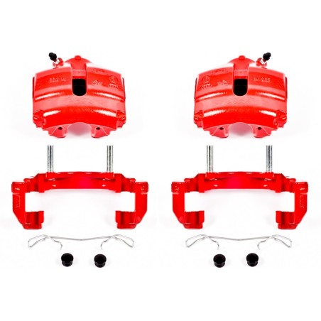 Power Stop Front S2974A Pair of High-Temp Red Powder Coated Calipers