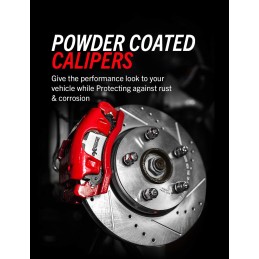 Power Stop Front S2974A Pair of High-Temp Red Powder Coated Calipers