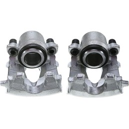 Frankberg 2x Brake Caliper Front Compatible with A1 2010-2018 A3 1996-2013 Ibiza IV 2008-2015 Fabia I 1999-2007 Golf IV