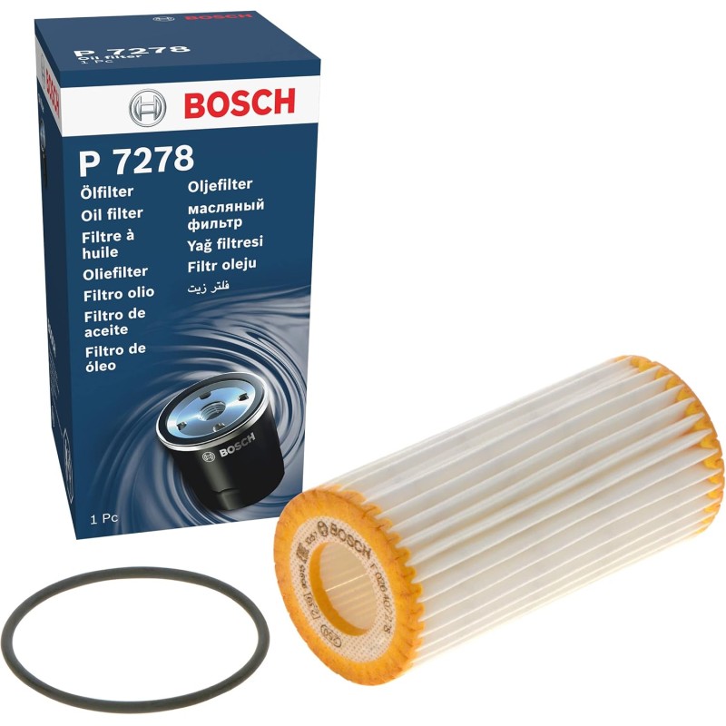 Bosch P7278 - Ölfilter Auto, Schwarz