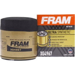 FRAM Ultra Synthetic Automotive Replacement Oil Filter, Designed for Synthetic Oil Changes Lasting up to 20k Miles, XG4967 with