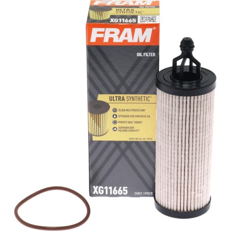 FRAM Ultra Synthetic Automotive Replacement Oil Filter, Designed for Synthetic Oil Changes Lasting up to 20k Miles, XG11665