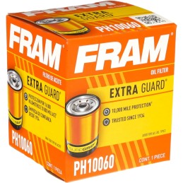 FRAM Extra Guard PH10060, 10K Mile Change Automotive Replacement Interval Spin-On Engine Oil Filter for Select Vehicle Models