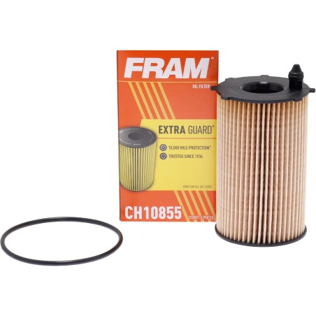 FRAM Extra Guard CH10855, 10K Mile Change Automotive Replacement Interval Cartridge Engine Oil Filter for Select Vehicle Models