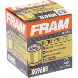 FRAM Ultra Synthetic Automotive Replacement Oil Filter, Designed for Synthetic Oil Changes Lasting up to 20k Miles, XG9688 with