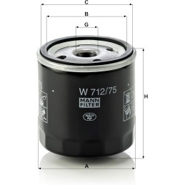 MANN-FILTER W 712/75 Ölfilter - PKW + TRANSPORTER