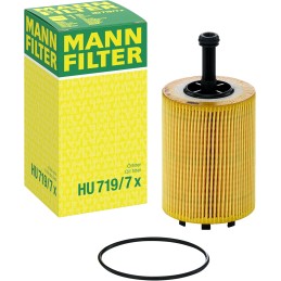 MANN-FILTER HU 719/7 x Oil Filter - CARS + TRANSPORTERS, Yellow