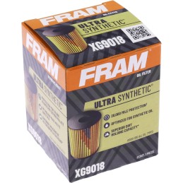 FRAM Ultra Synthetic Automotive Replacement Oil Filter, Designed for Synthetic Oil Changes Lasting up to 20k Miles, XG9018 (Pack