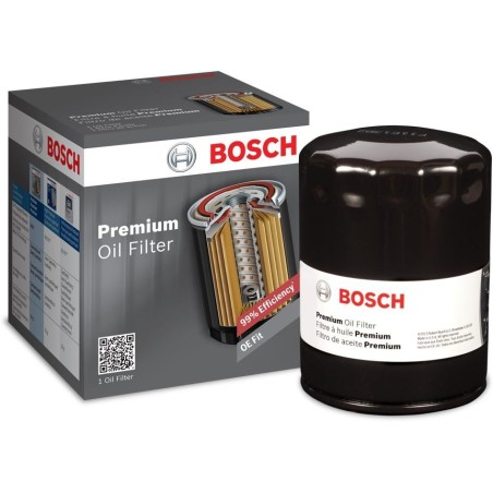 BOSCH 3330 Premium Oil Filter With FILTECH Filtration Technology - Compatible With Select Audi, Chrysler, Dodge, Ford, Jeep,