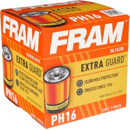 FRAM Extra Guard PH16, 10K Mile Change Automotive Replacement Interval Spin-On Engine Oil Filter for Select Vehicle Models