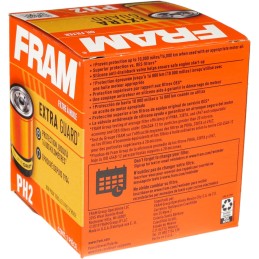 FRAM Extra Guard PH2, 10K Mile Change Automotive Replacement Interval Spin-On Engine Oil Filter for Select Vehicle Models