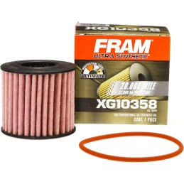 FRAM Ultra Synthetic Automotive Replacement Oil Filter, Designed for Synthetic Oil Changes Lasting up to 20k Miles, XG10358