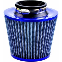 Universal Car Air Filte, High Power Sports Mesh Cone Air Intake Filter for Car Automobile Racing, (Blue)