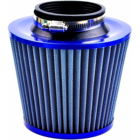 Universal Car Air Filte, High Power Sports Mesh Cone Air Intake Filter for Car Automobile Racing, (Blue)