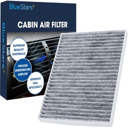 BlueStars CF11663 Premium Activated Cabin Carbon Air Filter - Fits Buick Enclave 08-17, Chevy Traverse 09-17, GMC Acadia 07-16,