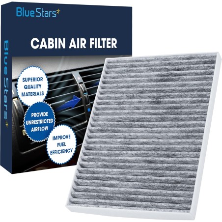 BlueStars CF11663 Premium Activated Cabin Carbon Air Filter - Fits Buick Enclave 08-17, Chevy Traverse 09-17, GMC Acadia 07-16,